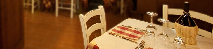 La sala della trattoria
